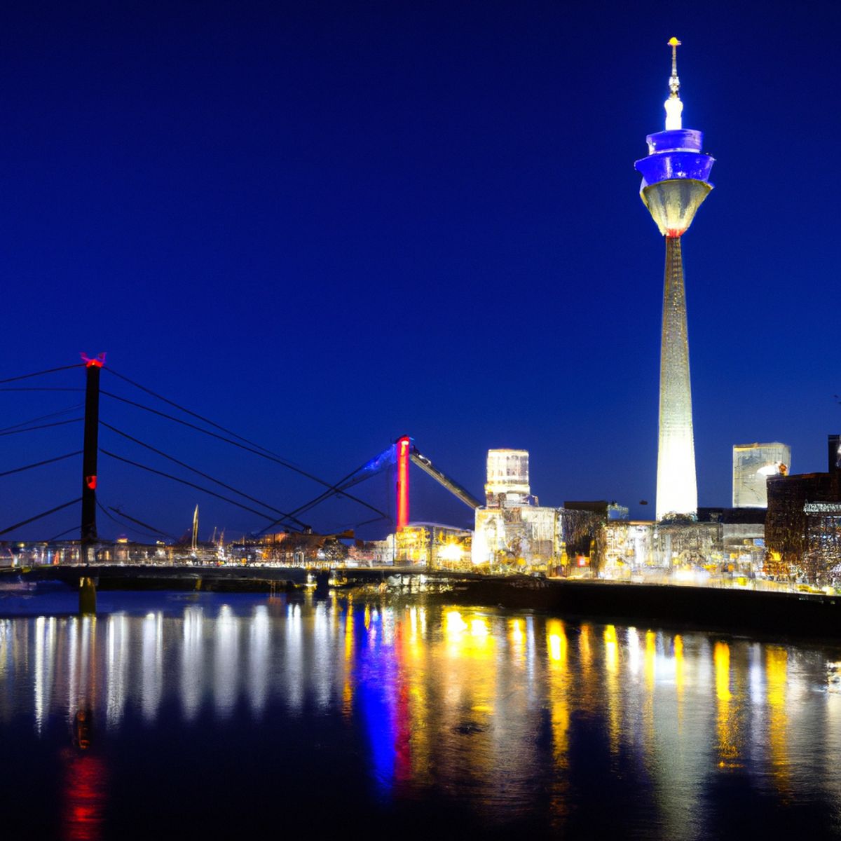 Düsseldorf bei Nacht: Bars, Clubs und Nachtleben.